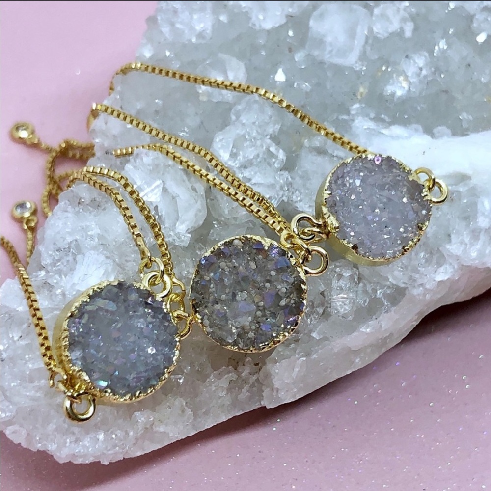 SOLD OUT Handmade Druzy Bolo Bracelet - Picture 2 of 8